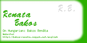 renata bakos business card